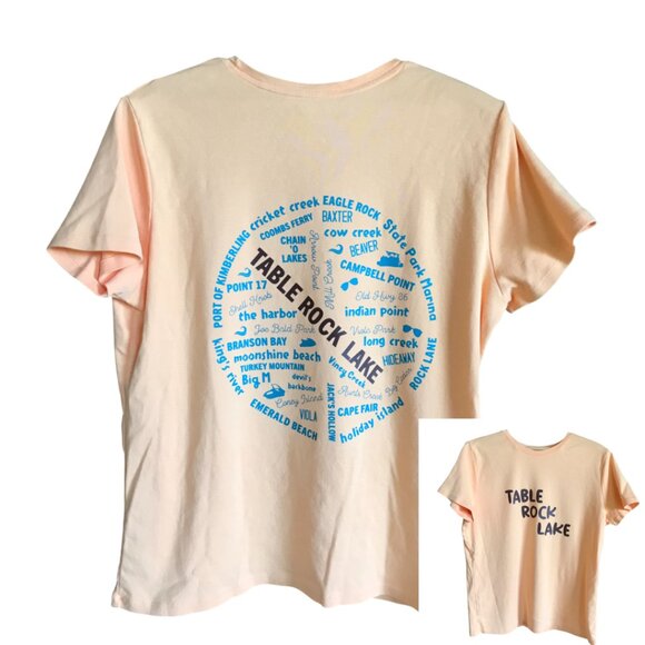 Upcycled Table Rock Lake T-Shirt: Landmarks & Marinas Graphic Tee, Women's XL - Picture 12 of 13